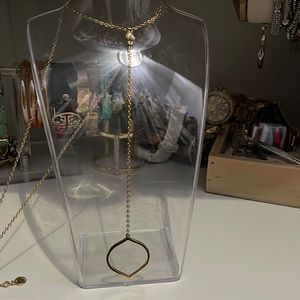 Long gold chain necklace